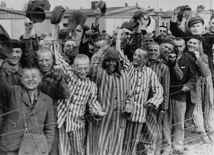 Unidentified child survivors from Dachau